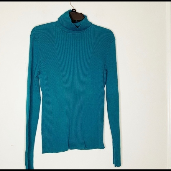 𝅺jones NEW YORK Sport turtle neck top. SZ L - Picture 3 of 7